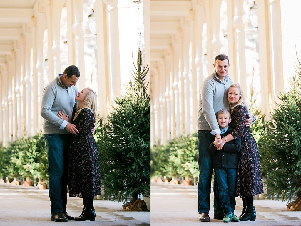 Family photo session in Paris -Palais royale with Christmas trees -Elena Usacheva Photography