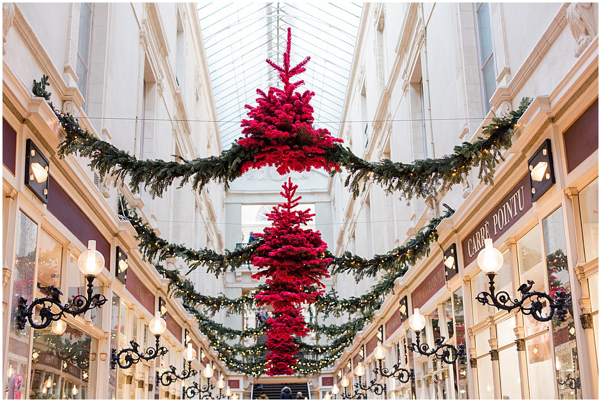 Passage Pommeraye Noel Nantes - Red Christmas tree decoration - Elena Usacheva Photographe 